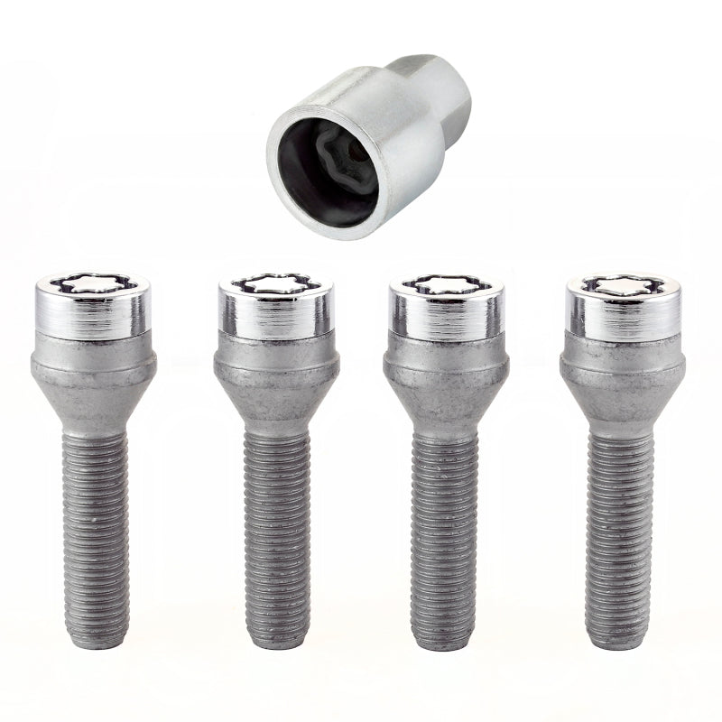 Load image into Gallery viewer, McGard Wheel Lock Bolt Set - 4pk. (Cone Seat) M12X1.5 / 17mm Hex / 40.5mm Shank Length - Chrome
