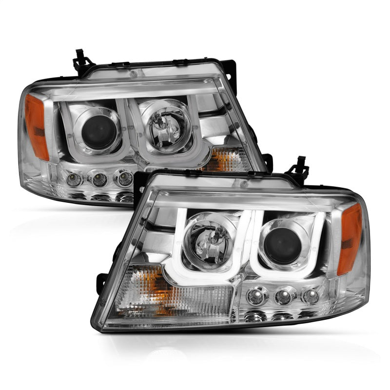 Load image into Gallery viewer, ANZO 2004-2008 Ford F-150 Projector Headlights w/ U-Bar Chrome
