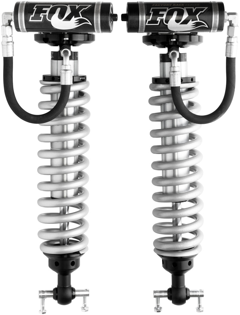 Load image into Gallery viewer, Fox 2007 Chevy 1500 4WD w/UCA 2.5 Factory Series 5.35in. R/R Coilover Shock Set - Black/Zinc
