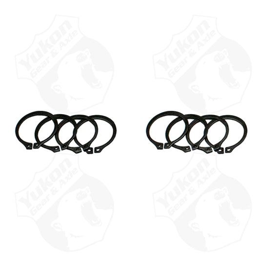 Yukon Gear (4) Full Circle Snap Rings / Fits Dana 60 733X U-Joint w/ Aftermarket Axle
