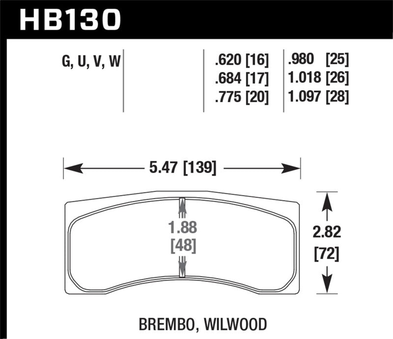 Load image into Gallery viewer, Hawk Universal Brembo DTC-70 Race Brake Pads Thickness 1.018
