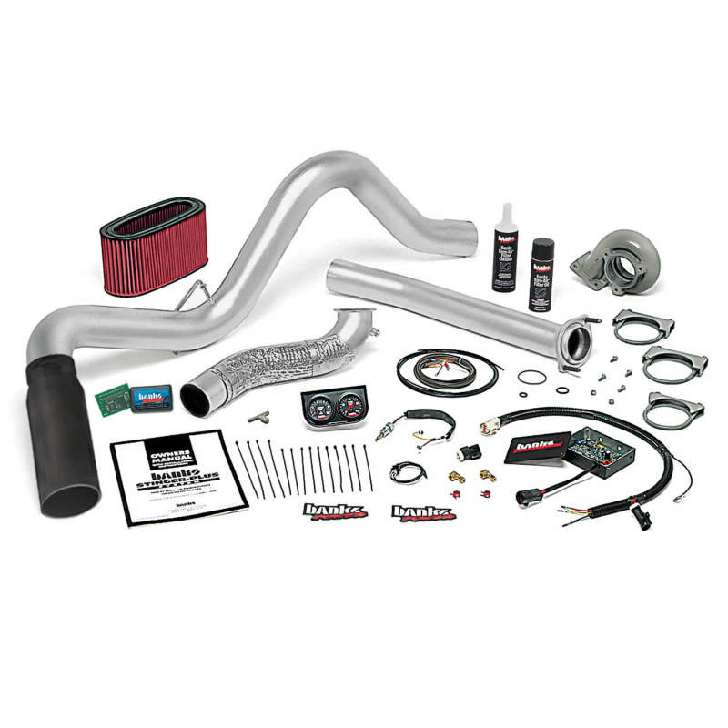 Load image into Gallery viewer, Banks Power 95.5-97 Ford 7.3L Auto Stinger-Plus System - SS Single Exhaust w/ Black Tip
