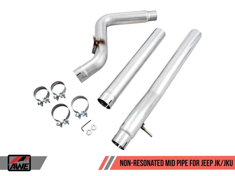Load image into Gallery viewer, AWE Tuning 07-18 Jeep Wrangler JK/JKU 3.6L Non-Resonated Mid Pipe
