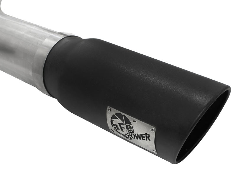 Load image into Gallery viewer, aFe MACHForce XP 5in DPF-Back SS Exhaust Dodge RAM 13-14 6.7L (td) Mega Cab w/ Black Tip
