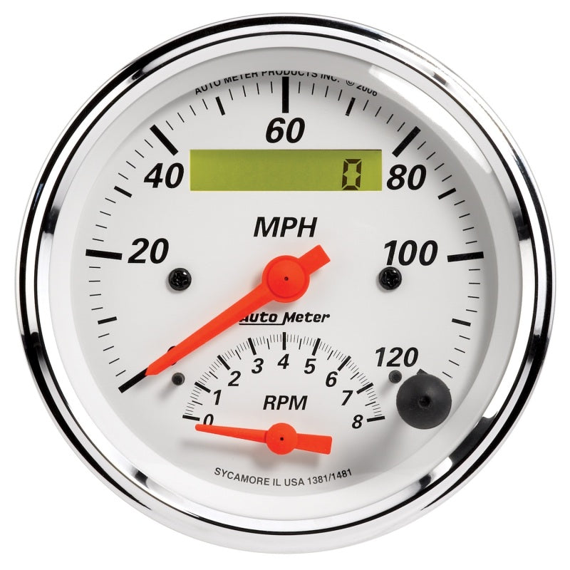 Load image into Gallery viewer, Autometer Arctic White 3-3/8 Quad Gauge and Tach/Speedo Combo
