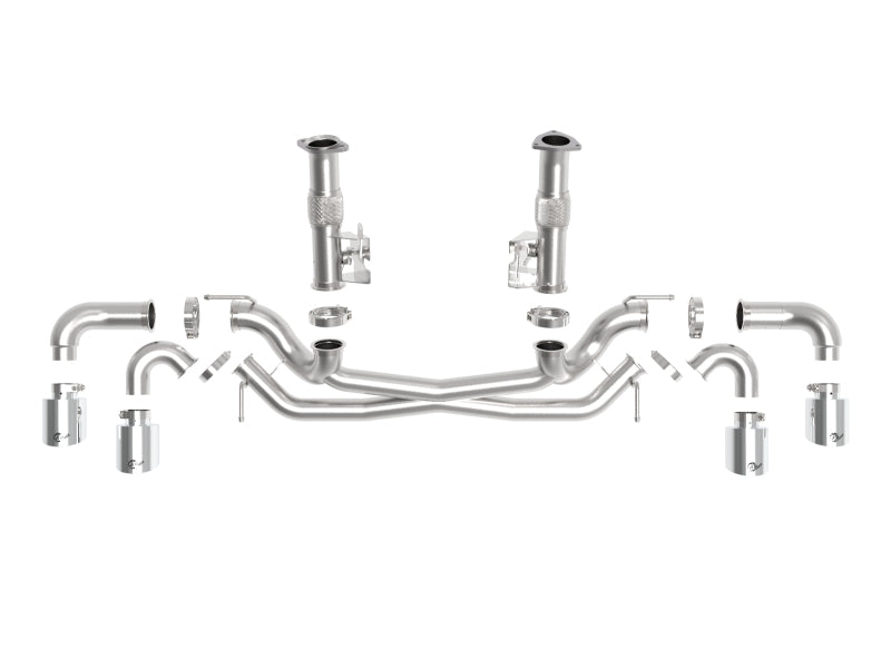 Load image into Gallery viewer, aFe MACH Force-Xp 3in to 2-1/2in 304SS Cat-Back (No Muff.) 2020 Chevy Corvette 6.2L- Polished Tip
