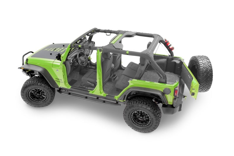 Load image into Gallery viewer, BedRug 07-16 Jeep JK Unlimited 4Dr Front 4pc Floor Kit (Incl Heat Shields)
