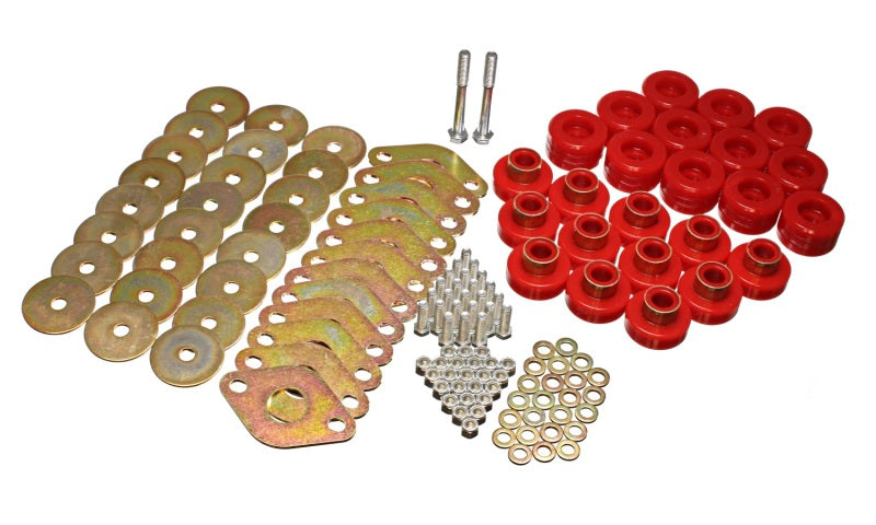 Load image into Gallery viewer, Energy Suspension Body Mount Set W/Hardware - Red
