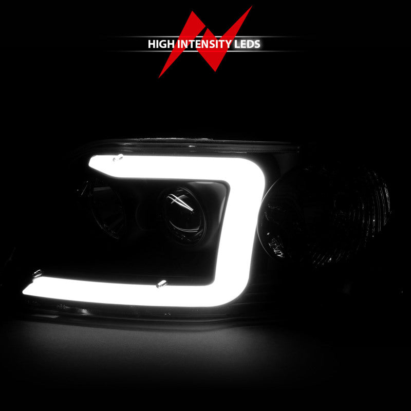 Load image into Gallery viewer, ANZO 1997-2003 Ford F-150 Projector Headlights w/ Light Bar Black Housing
