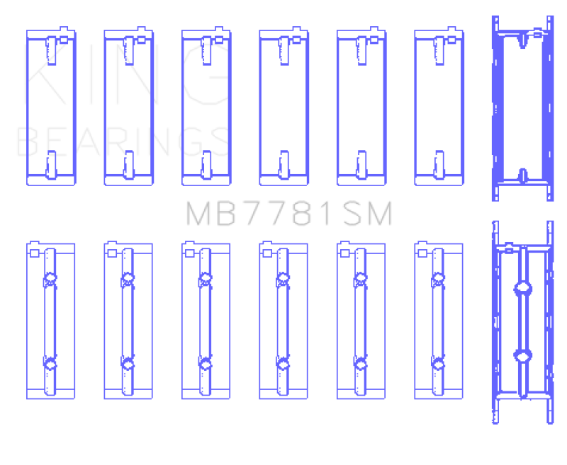 Load image into Gallery viewer, King Engine Bearings BMW N57 D30 A/B/C/N57N/N57S Main Bearing Set - Size +0.25mm
