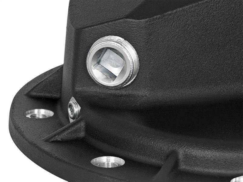 Load image into Gallery viewer, aFe Power Pro Series Rear Differential Cover Black w/Machined Fins 16-17 Nissan Titan XD(AAM 9.5-14)
