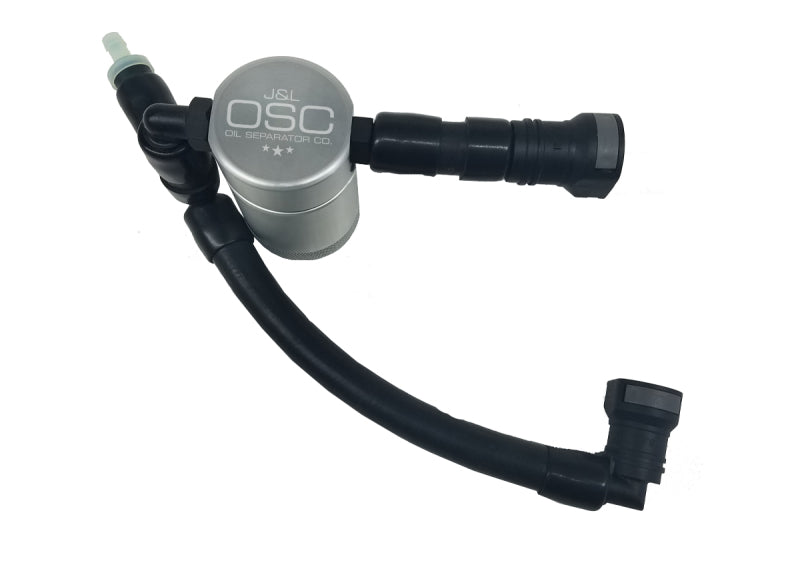 Load image into Gallery viewer, J&amp;L 11-17 Ford Mustang GT (w/Roush/VMP S/C) Passenger Side Oil Separator 3.0 - Clear Anodized
