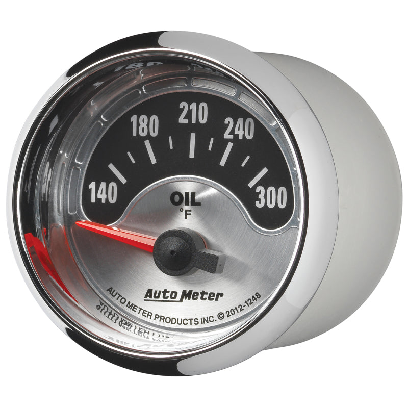 Load image into Gallery viewer, Autometer American Muscle 2-1/16in Short Sweep Electric 140-300 Deg F Oil Temp Gauge
