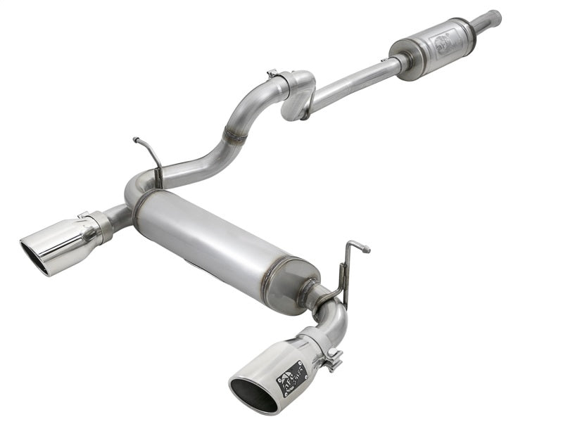 Load image into Gallery viewer, aFe Rebel Series 2.5in 409 SS Cat-Back Exhaust w/ Polished Tips 2018+ Jeep Wrangler (JL) V6 3.6L
