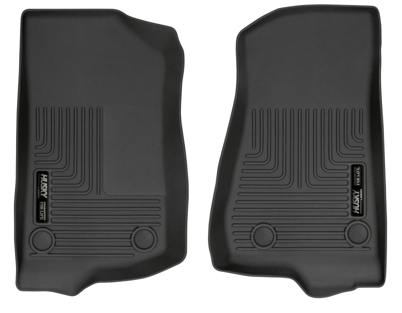 Load image into Gallery viewer, Husky Liners 19-24 Jeep Wrangler JL/JLU WeatherBeater Front Row Black Floor Liners
