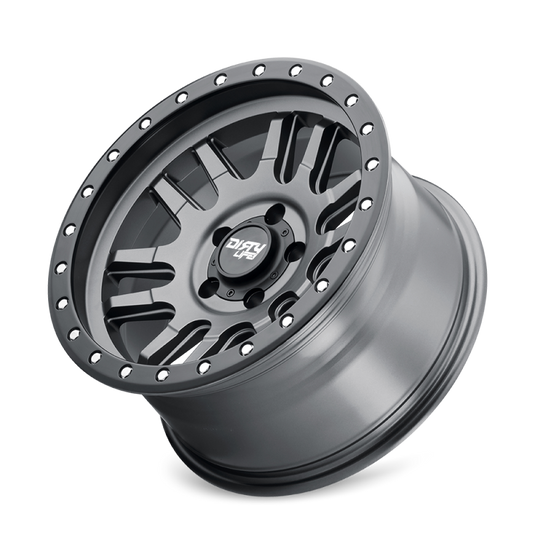 Dirty Life 9309 Canyon Pro 17x9/6x139.7 BP/0mm Offset/106mm Hub Satin Graphite Wheel - Beadlock