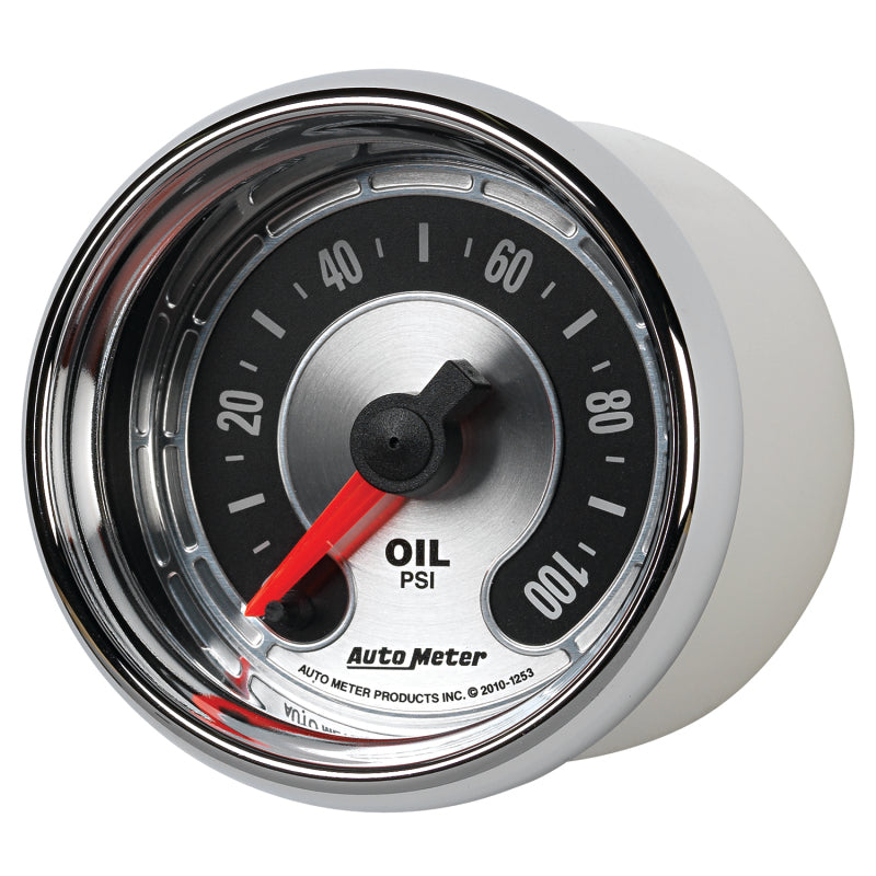 Load image into Gallery viewer, Autometer American Muscle 52mm Full Sweep Electric 0-100 PSI Oil Pressure Gauge
