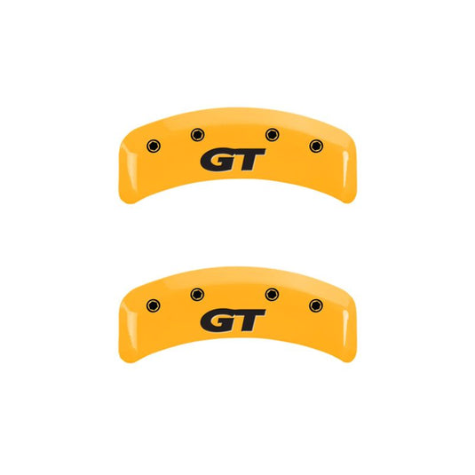 MGP 4 Caliper Covers Engraved Front Mustang Rear Sn95/Gt Yellow Finish Black Char 2001 Ford Mustang