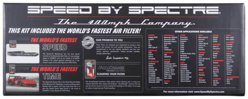 Load image into Gallery viewer, Spectre 99-07 GM Truck V8-4.8/5.3/6.0L F/I Air Intake Kit - Clear Anodized w/Red Filter
