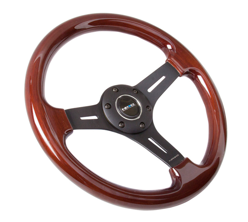 Load image into Gallery viewer, NRG Classic Wood Grain Steering Wheel (330mm) Wood Grain w/Matte Black 3-Spoke Center
