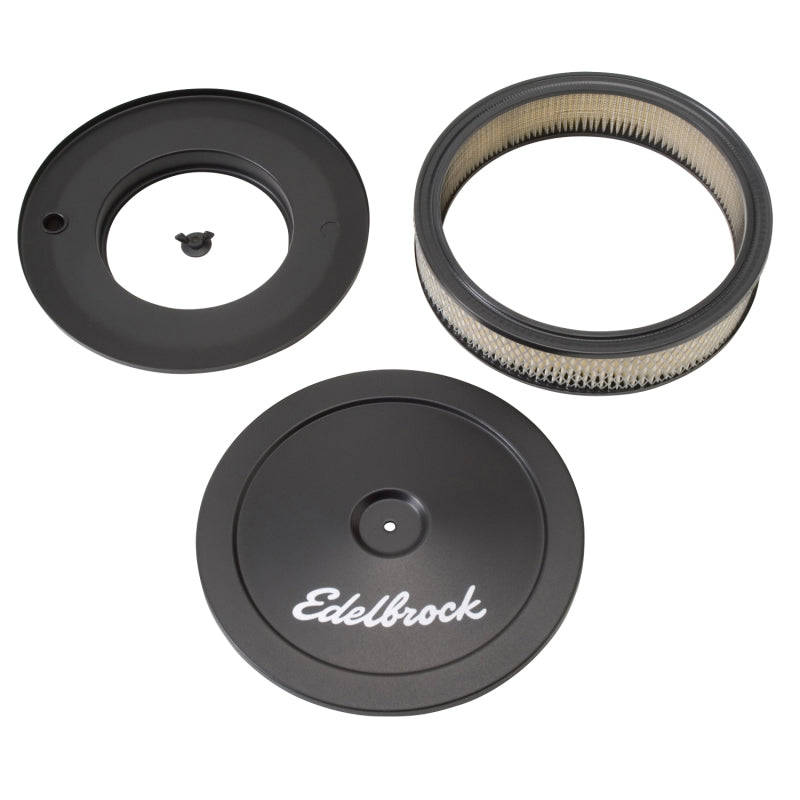 Load image into Gallery viewer, Edelbrock Air Cleaner Pro-Flo Series Round Steel Top Paper Element 10In Dia X 3 5In Black
