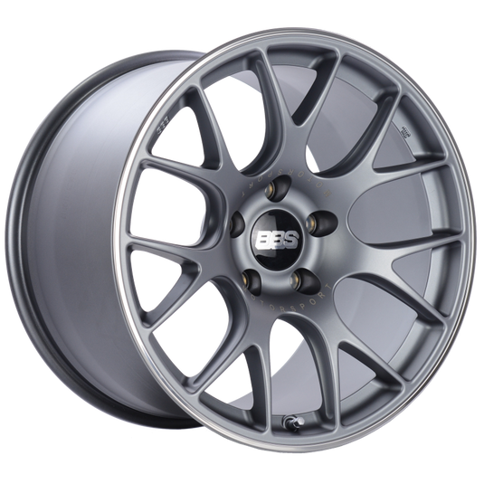 BBS CH-R 19x12 5x130 ET45 CB71.6 Satin Titanium Polished Rim Protector Wheel