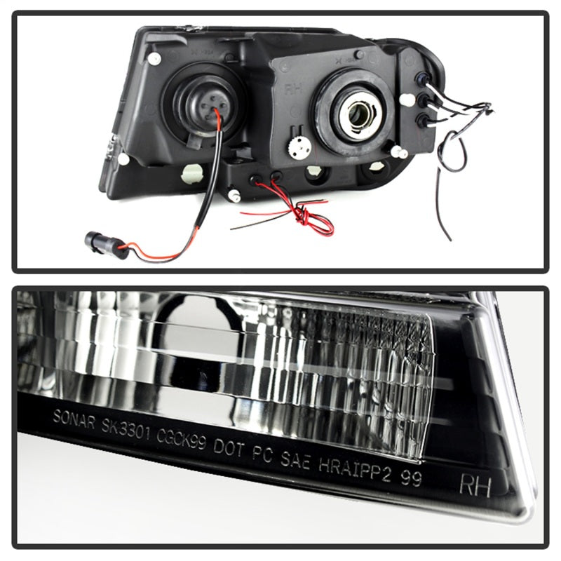 Load image into Gallery viewer, Spyder Jeep Grand Cherokee 99-04 Projector Headlights LED Halo LED Black Smoke PRO-YD-JGC99-HL-BSM
