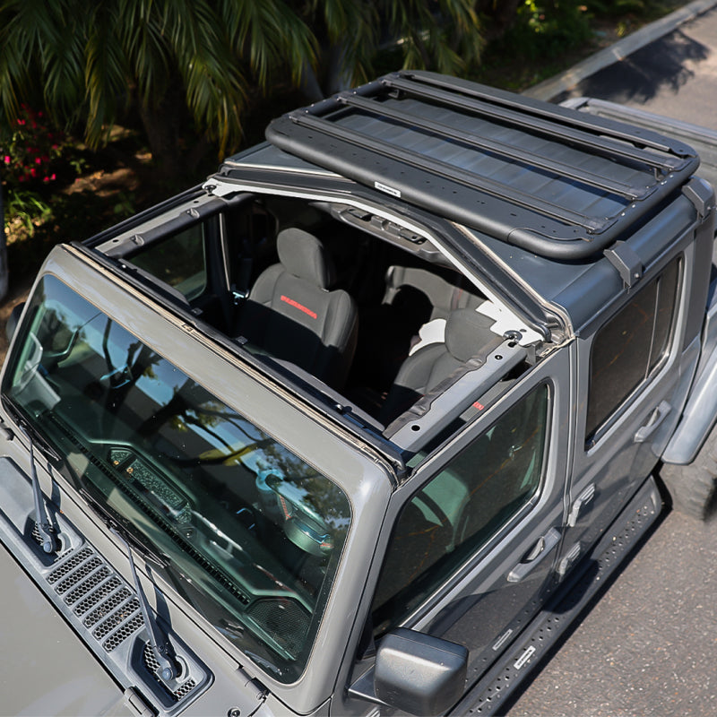 Load image into Gallery viewer, Go Rhino SRM 500 Flat Rack 35in. - Tex. Blk (Incl. Clamps - Mounts to Many Styles of Cross Bars)
