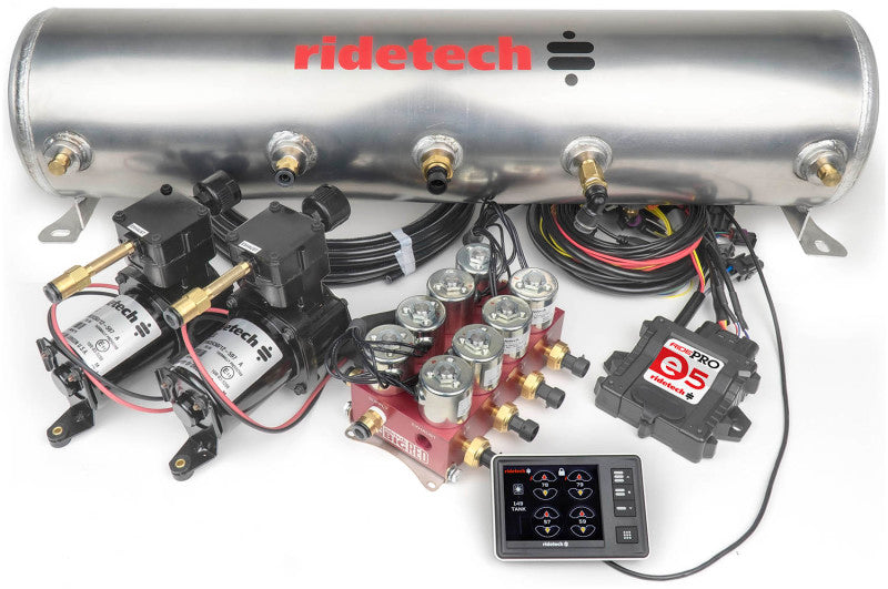 Load image into Gallery viewer, Ridetech RidePro E5 Air Ride Control System 5 Gal Dual Compressor High Flow Big Red 3/8in Valves
