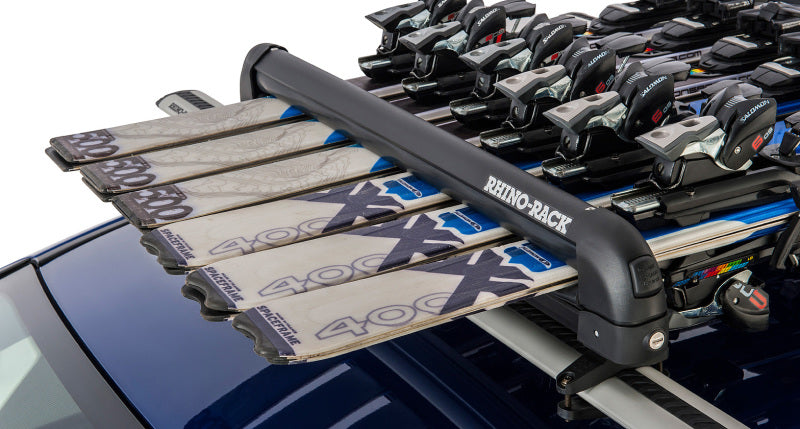 Load image into Gallery viewer, Rhino-Rack Universal Ski/Snowboard Carrier - Fits 6 Pairs of Skis or 4 Snowboards - Black
