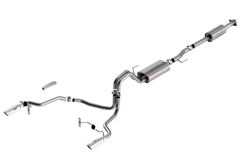 Load image into Gallery viewer, Borla F-150 2021 5.0L 4dr CC SB EC STB Lariat/KR/Platinum/LTD 3/2.25 SRE Cat-Back Touring CHR Tips
