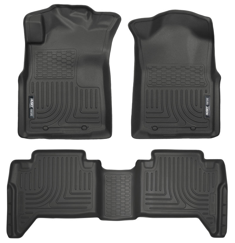 Load image into Gallery viewer, Husky Liners 05-13 Toyota Tacoma WeatherBeater Combo Black Floor Liners
