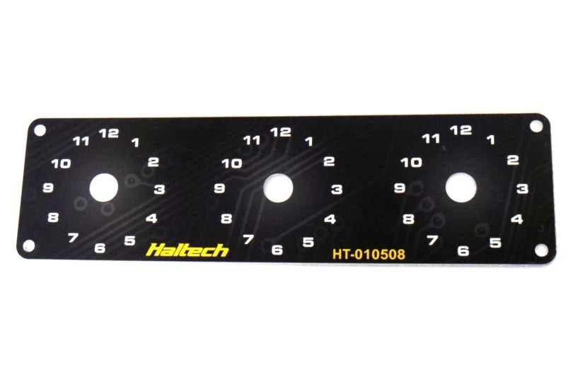 Load image into Gallery viewer, Haltech Triple Switch Panel w/Yellow &amp; Red Knobs
