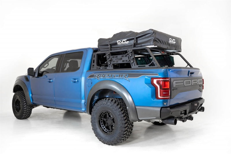 Load image into Gallery viewer, Addictive Desert Designs 2015+ Ford F-150 Overlander Chase Rack w/ 3rd Brake Light - Hammer Black
