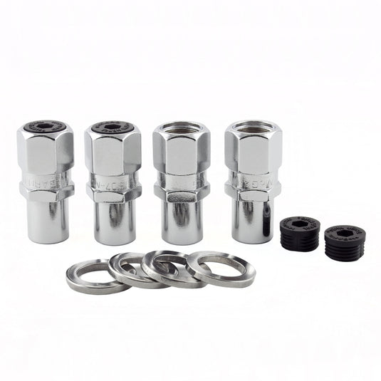 McGard Hex Lug Nut (Drag Racing Reg. Shank) 1/2-20 / 13/16 Hex / 1.86in. Length (4-Pack) - Chrome