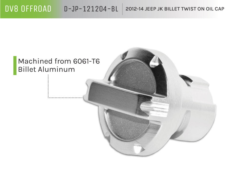 Load image into Gallery viewer, DV8 Offroad 2012-14 Jeep JK Twist On Billet Oil Cap
