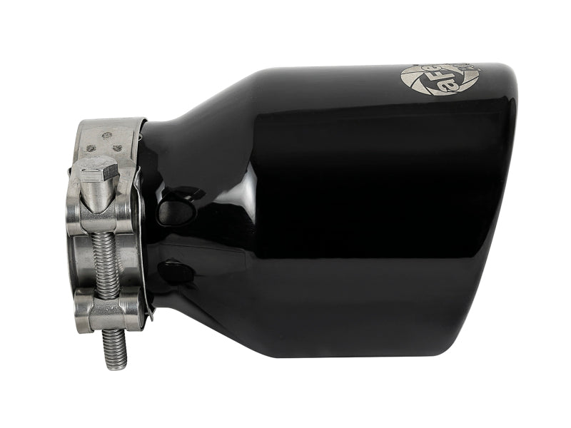 Load image into Gallery viewer, aFe MACH Force-Xp 409 SS Clamp-On Exhaust Tip 2.5in. Inlet / 4in. Outlet / 6in. L - Black
