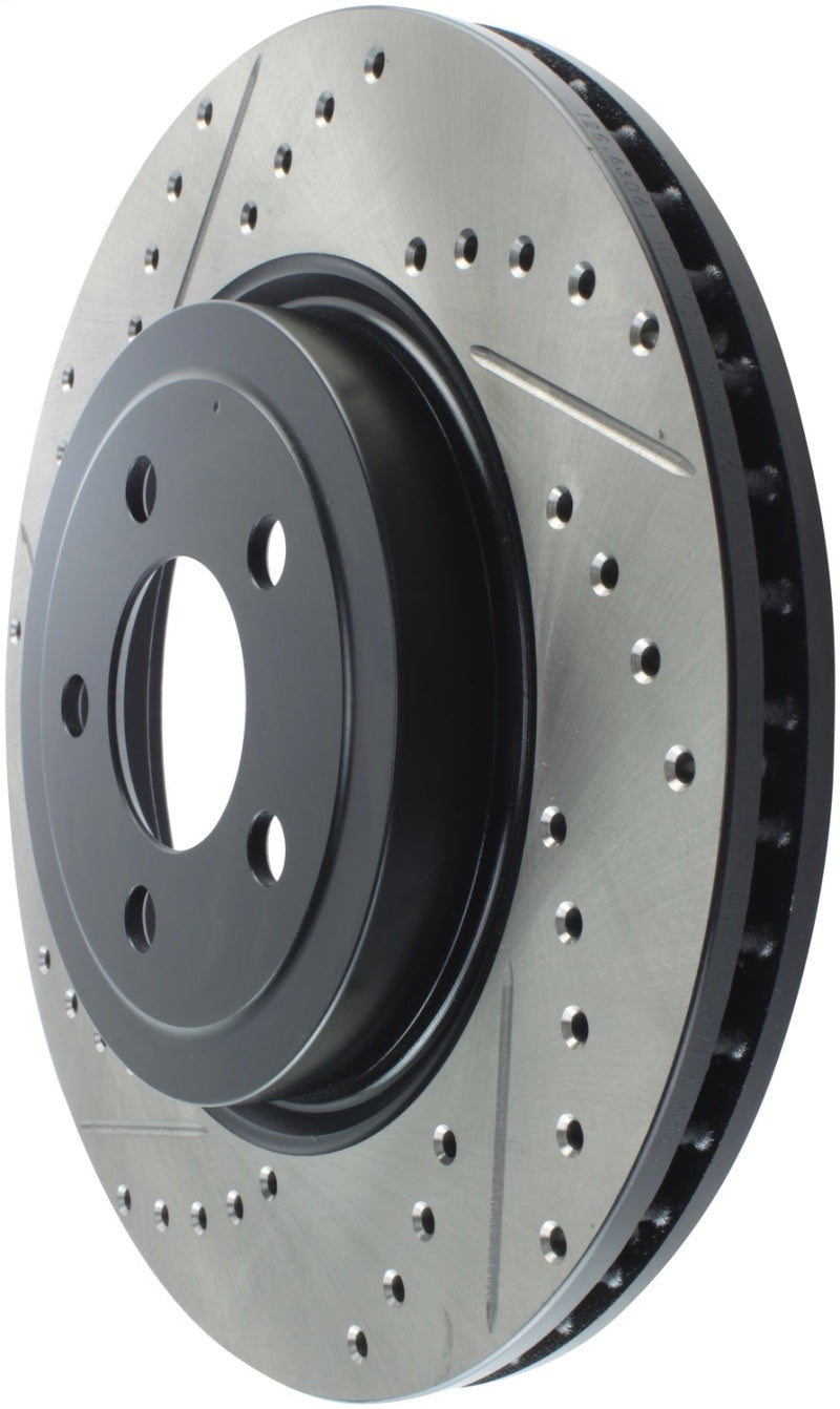 Load image into Gallery viewer, StopTech 05-09 Chrysler 300 (5.7L V8 exc SRT-8) Front Right Slotted &amp; Drilled Rotor
