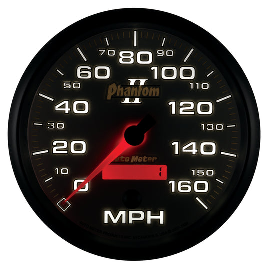 Autometer Phantom II 5in Electrical Programmable Speedometer 150MPH