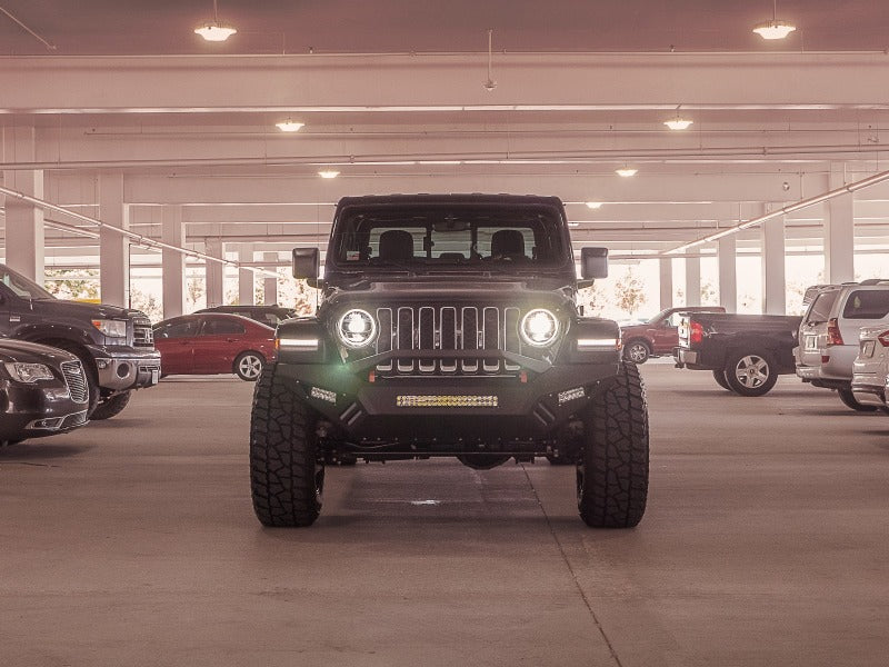 Load image into Gallery viewer, Road Armor 18-20 Jeep Wrangler JL Spartan Front Bumper Bolt-on w/Pre-Runner Guard - Tex Blk

