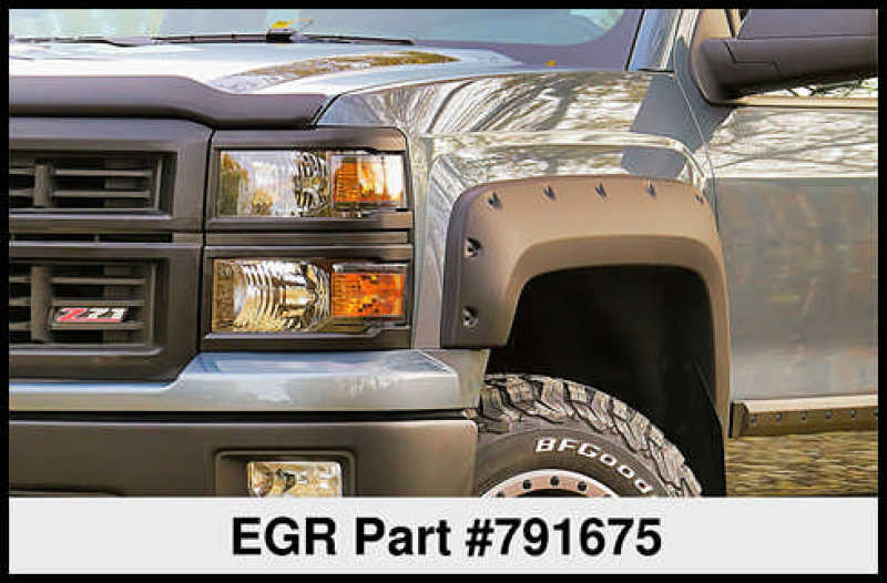Load image into Gallery viewer, EGR 14+ Chev Silverado 5ft Bed Bolt-On Look Fender Flares - Set - Matte
