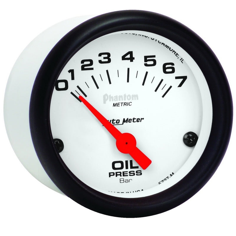 Load image into Gallery viewer, Autometer Phantom 2-1/16in 0-7 BAR Electric Oil Pressure Gauge
