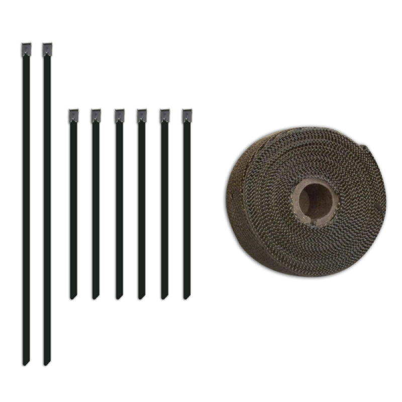 Load image into Gallery viewer, Mishimoto 2 inch x 35 feet Heat Wrap with Stainless Locking Tie Set
