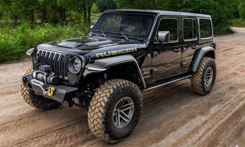 Load image into Gallery viewer, Bushwacker 18-21 Jeep Wrangler JL (2-Door &amp; 4-Door) Flat Style Flares 4pc - Black
