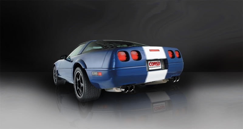 Load image into Gallery viewer, Corsa 1996-1996 Cat-Back Exhaust w/ Twin 3.5in Black Tips 96-96 Chevrolet Corvette C4 5.7L V8 LT4
