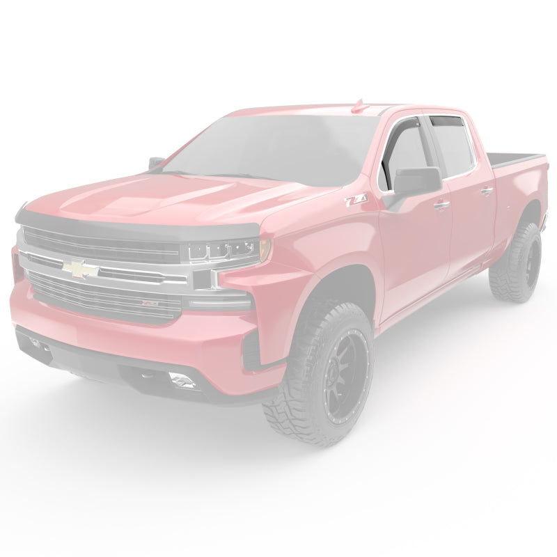 Load image into Gallery viewer, EGR 2019 Chevy 1500 Double Cab In-Channel Window Visors - Dark Smoke
