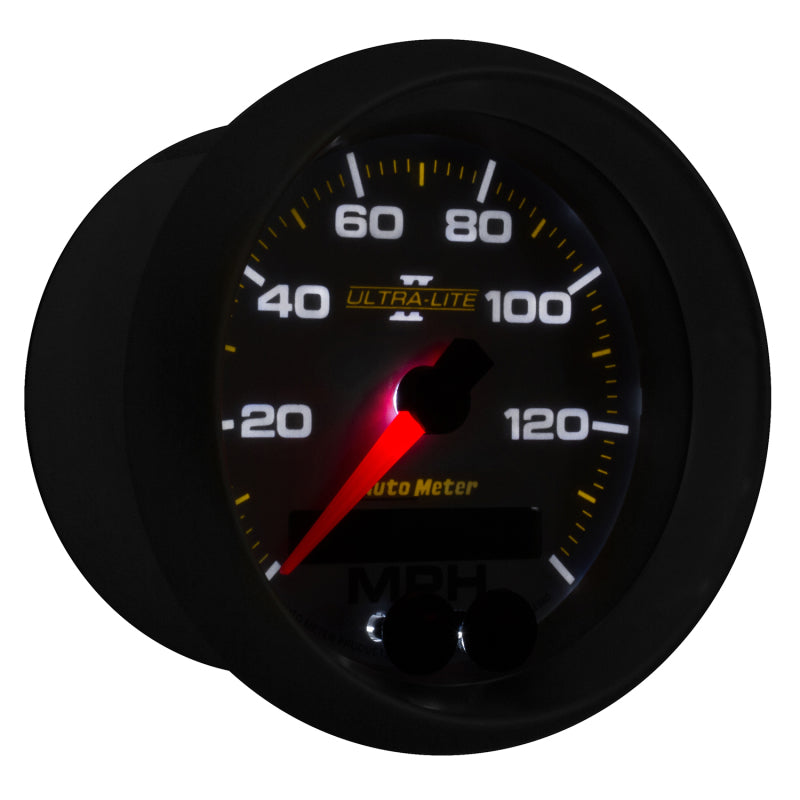 Load image into Gallery viewer, Autometer Ultra-Lite II 3-3/8in 0-140MPH In-Dash Electronic GPS Programmable Speedometer
