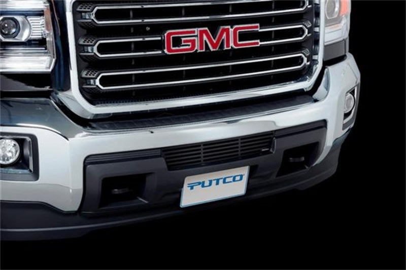 Load image into Gallery viewer, Putco 15-19 GMC Sierra HD - Stainless Steel - Black Bar Design Bumper Grille Bumper Grille Inserts
