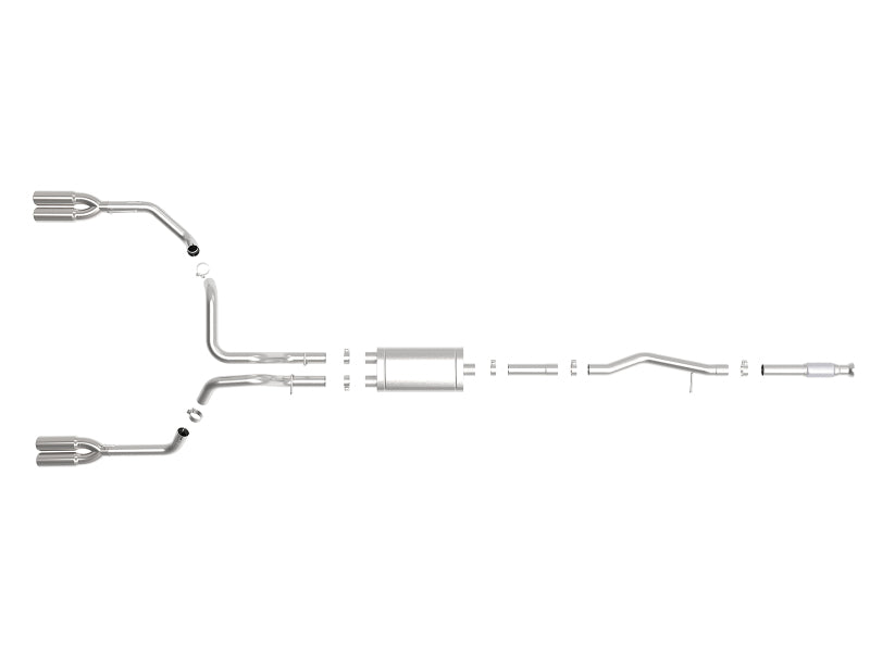 Load image into Gallery viewer, aFe Vulcan Series 3in 304SS Exhaust Cat-Back Exh w/ Pol Tips 2019 GM Silverado / Sierra 1500 V8-5.3L
