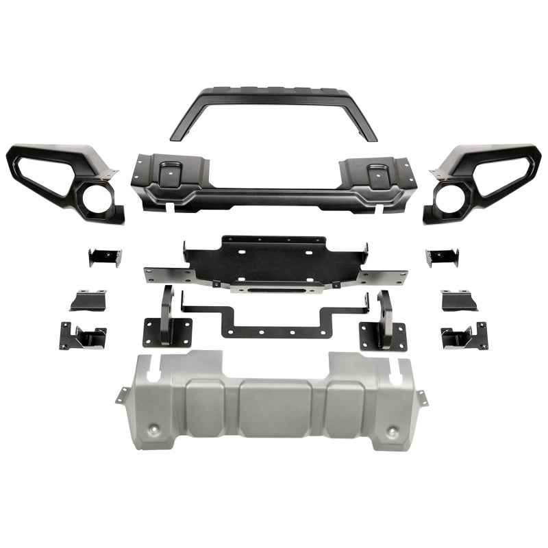 Load image into Gallery viewer, Rugged Ridge Venator Front Bumper W/Overrider &amp; Winch Tray JL
